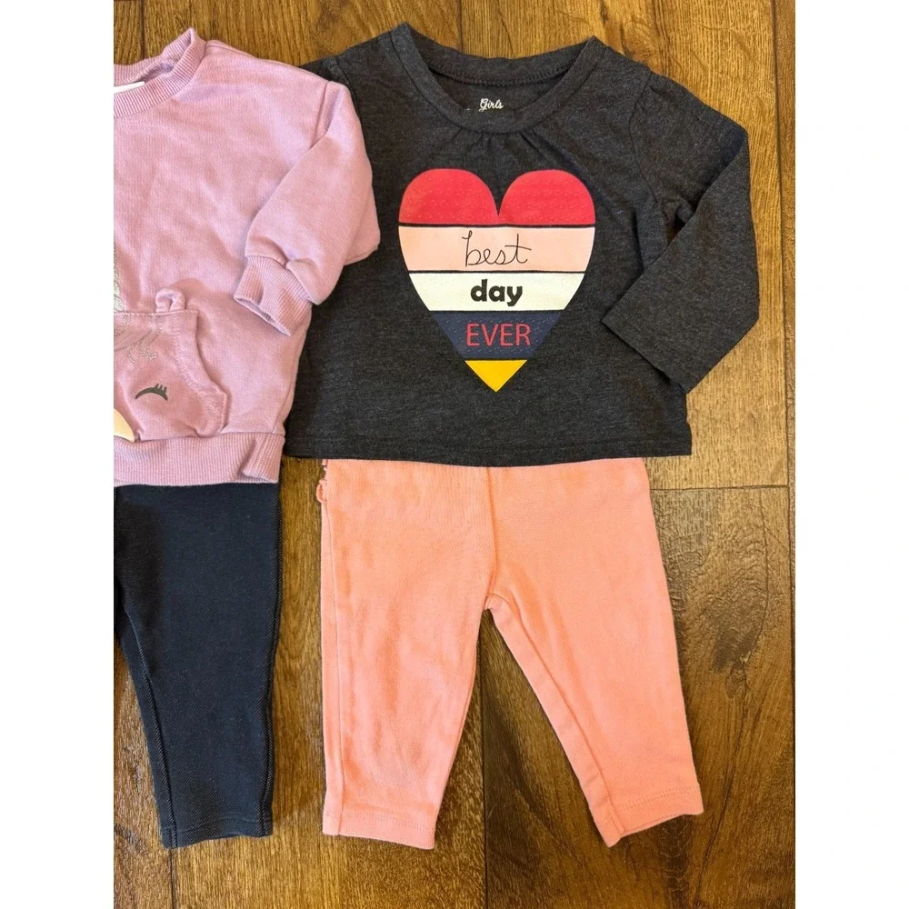 Baby Girl Outfits 6 Months Long‎ Sleeved Shirts Pants Leggings Clothes Lot Owl